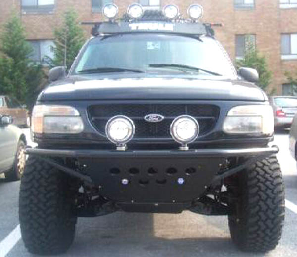 ford explorer custom prerunner bumper with skid plate